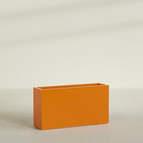 Greenline Alice Tall Rectangular Fiberglass Planter, Outdoor Planter Box - Image 3