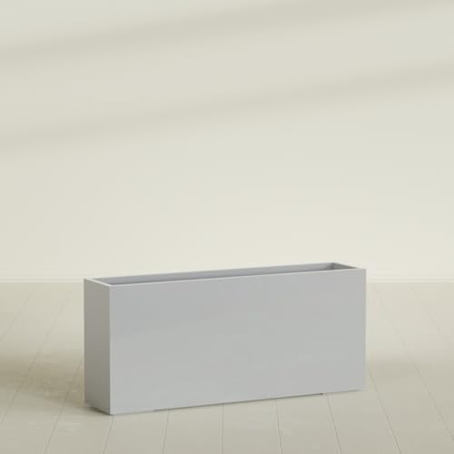 Greenline Alice Tall Rectangular Fiberglass Planter, Outdoor Planter Box - Image 3