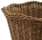 14" Brown Woven Urn-Style Planter with Scalloped Rim, Decorative Wicker Basket for Flowers & Greenery, Includes Transparent Liner for Easy Watering, Indoor Outdoor Rustic Home Decor Gift - Image 6