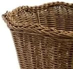 14" Brown Woven Urn-Style Planter with Scalloped Rim, Decorative Wicker Basket for Flowers & Greenery, Includes Transparent Liner for Easy Watering, Indoor Outdoor Rustic Home Decor Gift - Image 6