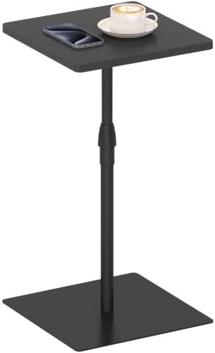 TUTOTAK Tall Side Table, Wide Top End Table, Adjustable Height Drink Table by ChoosetutotakFurnitureBuildYourCozyHome