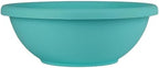 The HC Companies Shallow Planter with Drainage - Contemporary Garden Bowl Planter for Flowers, Herbs & More - Round Succulent Planter Pot for Indoors and Outdoors (13" Teal, Pack of 1) by TheHCCompanies