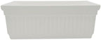The HC Companies Venetian Window Planter Box w/Drain Plug - Long Planter Box for Windowsills, Balconies & More - Plastic Large Rectangular Outdoor Planters for Herbs & Flowers (24" White, Pack of 1) by TheHCCompanies
