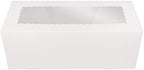 O'CREME White Rectangular Cake Box with Scalloped Window, 25-Pack - Image 3