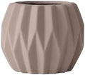 Planter Mocha Colour Terra Cotta Plant Pot Round Geometric Textures Flower with Drainage Holes Planter, for Room Balcony Garden Office (2 Sizes) Garden(Small) by Unknown