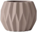 Planter Mocha Colour Terra Cotta Plant Pot Round Geometric Textures Flower with Drainage Holes Planter, for Room Balcony Garden Office (2 Sizes) Garden(Small) by Unknown