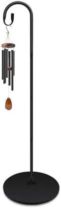 63 Inch Shepherds Hooks for Outdoor Indoor with Round Base Stand, Adjustable Shepherds Hook for Bird Feeder, Lanterns, Wind Chime in Patio Garden by Unknown
