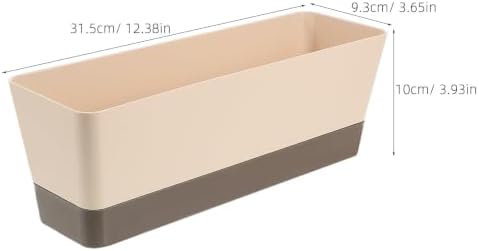UPKOCH 2pcs Rectangular Flower Pots for Windowsill, 12 Plastic Planter Box - Image 2