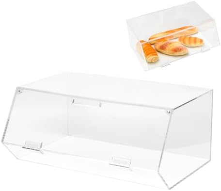 15.3" x 10.4" x6.7" Acrylic Stackable Bakery Box with Non-Slip Mat by KVMORZE