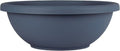 The HC Companies 20 Inch Large Garden Bowl Planter - Shallow Plant Pot with Drainage Plug for Indoor Outdoor Flowers, Herbs, Slate Blue (Pack of 5) by TheHCCompanies