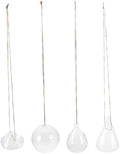 Kisangel 4pcs Hanging Glass Planter- Clear Flower Vase - Hanging Terrarium Globe DIY Air Succulent Planter for Windowsill Outdoor Garden Decor by Kisangel