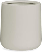 KUTE NEST 14" H x 13.7" D Conico Fiberstone Round Planter with Drainage Hole, Smooth Finishes, Weather Resistant for Indoor and Outdoor Use, Included 2 Extra Coco Mats (Taupe, 10.6" Pot Opening) by KuteNest