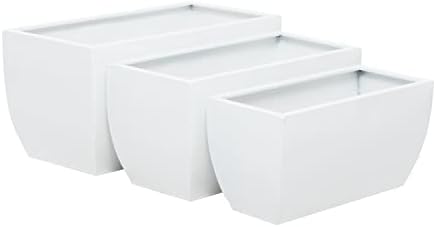 Deco 79 CosmoLiving by Cosmopolitan Metal Indoor Outdoor Planter, Set of 3 20", 18", 16" W, White - Image 7