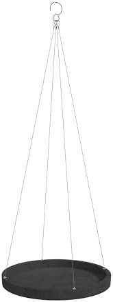 Ecopots Hanging Round Planter Saucer, Dark Grey, 14" by ECOPOTS