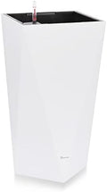 Dexceder 24 Inches Self Watering Tall Planter (White) by Dexceder