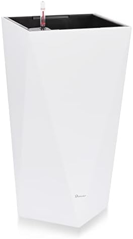 Dexceder 24 Inches Self Watering Tall Planter (White) by Dexceder