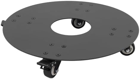 Round Plant Caddy with Wheels, Heavy Duty 500lbs Steel Rolling Cart by RIAHNEAH