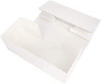 O'CREME White Rectangular Cake Box 16 Inch x 6 Inch x 5 Inch High with Scalloped Window - Pack of 25 - Image 7