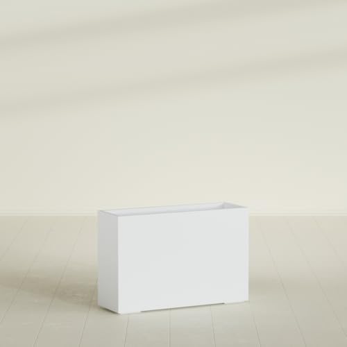 Greenline Alice Tall Rectangular Fiberglass Planter, Outdoor Planter Box - Image 3