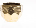 Gold Geometric Ceramic Pot for Plant and Flowers | Gold Ceramic Planter l Indoor and Outdoor Planter for Any Event Decoration (Gold (6” x 4.75”)) (CGB3905GD) by Unknown