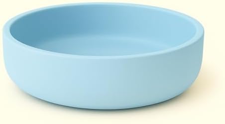 Concrete Succulent Pot Bowl, Modern Decor, Gift, Wedding/Shower Favor, Candle Vessel, 6 in (Charcoal, with Drainage Hole) (Sky Blue, Without Drainage Hole) by Unknown