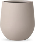 KUTE NEST 15" Premium Corso Fiberstone Outdoor Planter - Taupe by KuteNest
