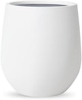 KUTE NEST 15" Premium Corso Fiberstone Outdoor Planter - White by KuteNest
