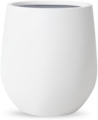KUTE NEST 15" Premium Corso Fiberstone Outdoor Planter - White by KuteNest