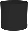 Bloem Mathers Round Planter with Saucer Tray: 12" - Black - Modern Design, Durable Plastic Pot, Removable Saucer, for Indoor & Outdoor Use, Gardening, 5.8 Gallon Capacity by Bloem