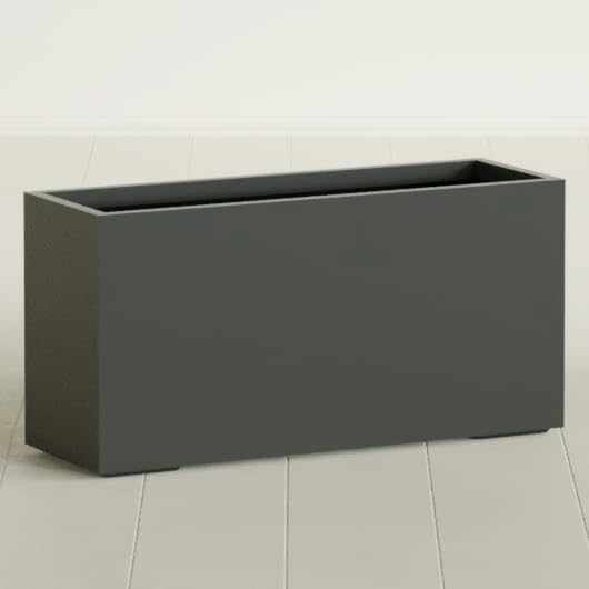 Greenline Leo Tall Rectangular Fiberglass Planter, Outdoor Planter Box by GreenlinePlanters