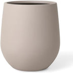 KUTE NEST 11.4" Premium Corso Fiberstone Outdoor Planter - Taupe by KuteNest
