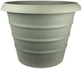 The HC Companies 12 Inch Marina Planter Lightweight Indoor Outdoor Plastic Plant Pot for Herbs and Flowers, Seafoam by TheHCCompanies