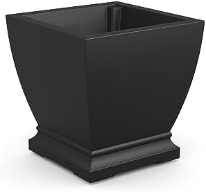 Mayne Acadia 20in Self-Watering Tall Square Planter, Black - Image 2