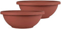 The HC Companies Garden Bowl Shallow Garden Bowl, 15.5 Inch, Clay, 2-Pack by TheHCCompanies