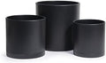 D'vine Dev 3-Pack Plastic Pots & Saucers, 6.5/8/10 in, Black, 74-V-B-4 by DvineDevPlanterPotsandStand