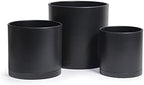 D'vine Dev 3-Pack Plastic Pots & Saucers, 6.5/8/10 in, Black, 74-V-B-4 by DvineDevPlanterPotsandStand