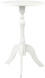 Decor Therapy Simplify Round Pedestal Accent Table, 24" x 15" x 15", White - Image 4
