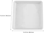 2pcs Square Plastic Plant Saucer 15.7 Inch for Potted Plants - Flower Pot Water Catcher Tray for Indoor Outdoor Use White - Image 4