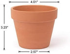 CFKJ [26 Pack] 4" Planter Nursery Pots Terracotta Pot Clay Pots Clay Ceramic Pottery Cactus Flower Pots Succulent Nursery Pots Garden Terra Cotta Pots with Drainage Hole (26) - Image 6