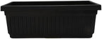 The HC Companies Venetian Window Planter Box w/Drain Plug - Long Planter Box for Windowsills, Balconies & More - Plastic Large Rectangular Outdoor Planters for Herbs & Flowers (24" Black, Pack of 1) by TheHCCompanies