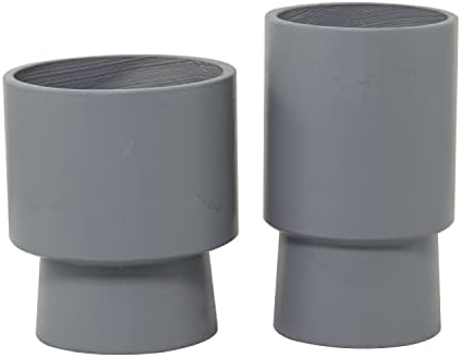 Deco 79 Magnesium Oxide Indoor Outdoor Planter, Set of 2 14", 17" H, Gray - Image 5