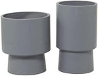 Deco 79 Magnesium Oxide Indoor Outdoor Planter, Set of 2 14", 17" H, Gray - Image 5