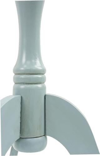 Decor Therapy Simplify Round Pedestal Accent Side Table, Chic & Compact MDF Furniture for Traditional Stylish Spaces - Antique Iced Blue - (15" x 15" x 24") - Image 6