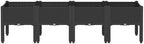 Gecheer Elevated Garden Planter Box with Legs, 160x40x42 cm Black PP Raised Bed with Rattan Look, Large Outdoor Flower Pot for Patio Terrace Vegetables Climbing Plants, Easy Drainage Bottom Design - Image 3
