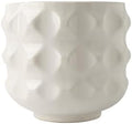 Ceramic Plant Pots, Geometry Textured Flower Pots Indooe/Outdoor, Modern Planter for Home Decor,Office,Bookshelf,Living Room, 5'' H (White) by Unknown