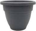The HC Companies Caribbean Planter Pot - Outdoor & Indoor Plant Pot with Drainage Hole & Plug - Rolled Rim Plastic Pots for Plants & Flowers - Decorative Plant Pot (20" Warm Gray, Pack of 1) by TheHCCompanies