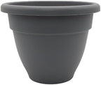 The HC Companies Caribbean Planter Pot - Outdoor & Indoor Plant Pot with Drainage Hole & Plug - Rolled Rim Plastic Pots for Plants & Flowers - Decorative Plant Pot (20" Warm Gray, Pack of 1) by TheHCCompanies
