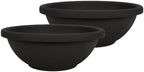 The HC Companies Garden Bowl Shallow Garden Bowl, 13 Inch, Black, 2-Pack by TheHCCompanies
