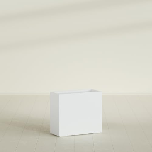 Greenline Alice Tall Rectangular Fiberglass Planter, Outdoor Planter Box - Image 3