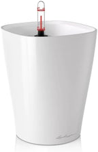 Lechuza 14900 Deltini Self-Watering Planter for Indoor and Outdoor Use, 6" x 6" x 7", White by LECHUZA